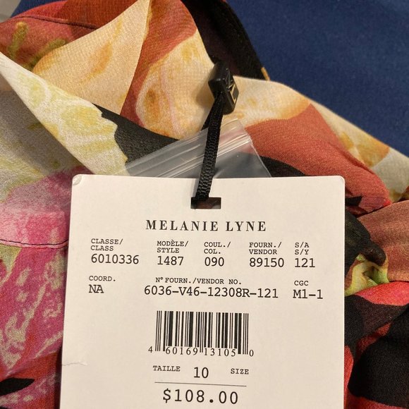 MELANIE LYNE: Sleeveless Tie Neck Blouse - floral - Picture 5 of 6